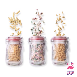 Túi Zip Ấm Gift Decor Có Đáy Đựng Đồ Ăn Tiện Lợi Sạch Sẽ Không Bay Mùi - Hình Lọ Dễ Thương
