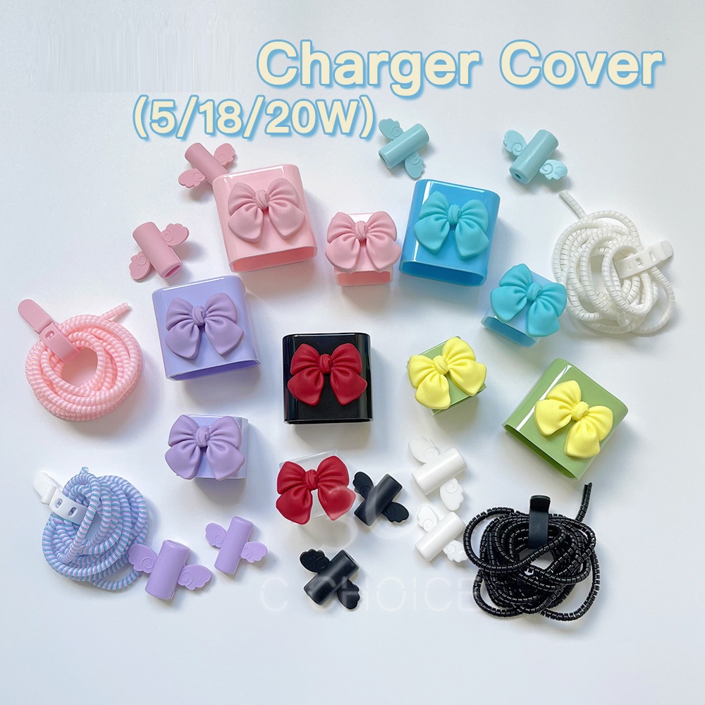 Bộ 6 phụ kiện bảo vệ bộ sạc 5W 18W 20W của  compatible for iPhone 13 12 11 Pro Max 5 6 7 8 xs xr pad mini 6 air 4 pro 11 12.9 10.2