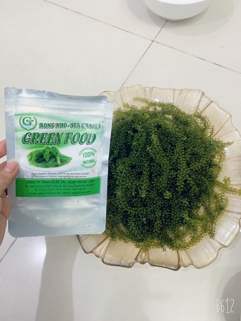 Túi 100gr nở ra 400gr rong nho tươi + tặng sốt mè rang- rong nho green food cao cấp hàng cty check mã vạch | BigBuy360 - bigbuy360.vn