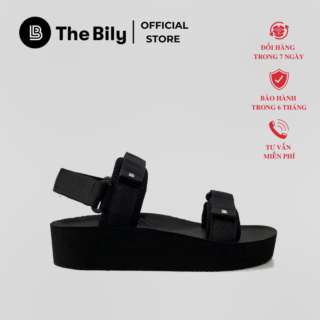 Giày Sandal Nữ The BiLy Quai Ngang Dây Dù Đế Eva Siêu Êm Nhẹ Cao 3cm - BL03W