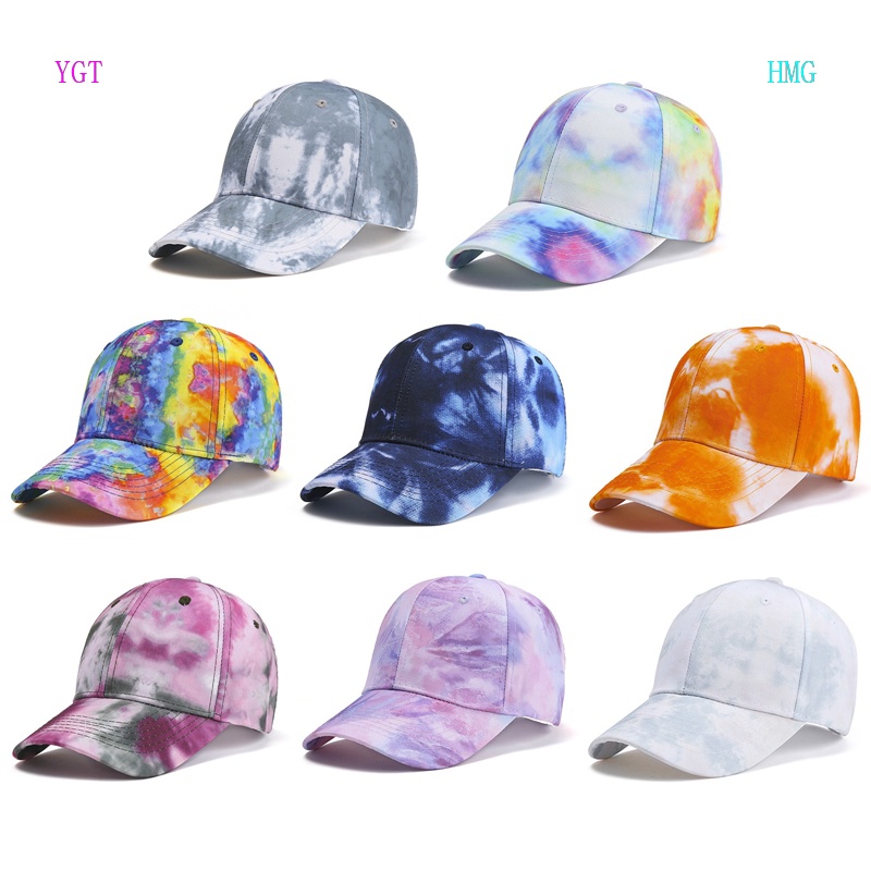 Mũ Lưỡi Trai Màu Sắc Loang Màu Phong Cách Đường Phố Thời Trang