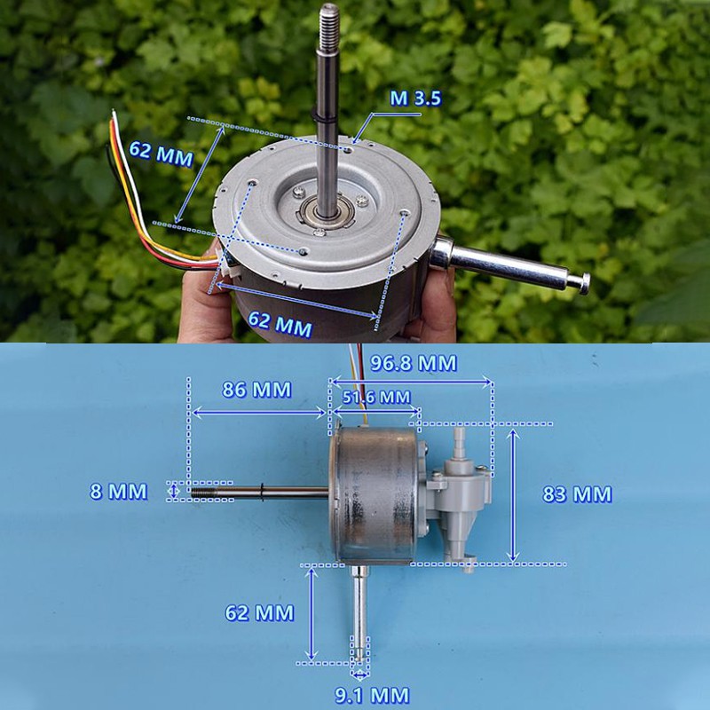 Động cơ Quạt không chổi than BLDC 12-24V 2 Vòng bi  Chế quạt tích điện có túp lăng Chế Quạt tích điện 8.4V 12V 24V 36V