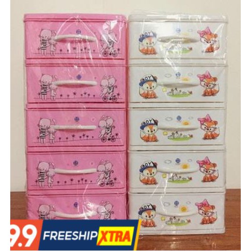 Tủ Nhựa Mini💖FREESHIP💖Tủ Nhựa Mini Năm Tầng Việt Nhật