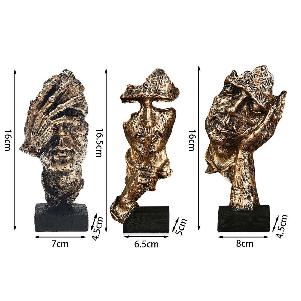 Tượng Người Suy Nghĩ Tự Nhiên Bằng Nhựa Resin Phong Cách Bắc Âu Hiện Đại