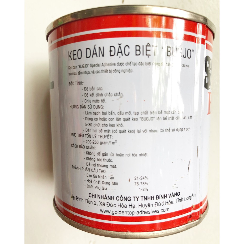 Keo dán đa năng BUGJO (dán gỗ, cao su, vairm đồ da, formica) 350g