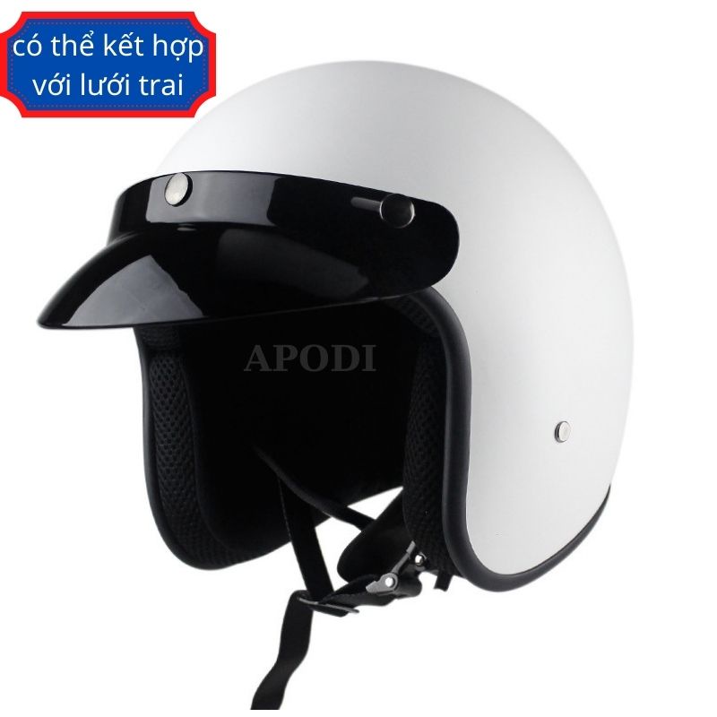 Mũ bảo hiểm 3/4 đầu chính hãng nón bảo hiểm màu sắc đa dạng trẻ chung lót đệm mút xốp EPS và vải thoáng khí