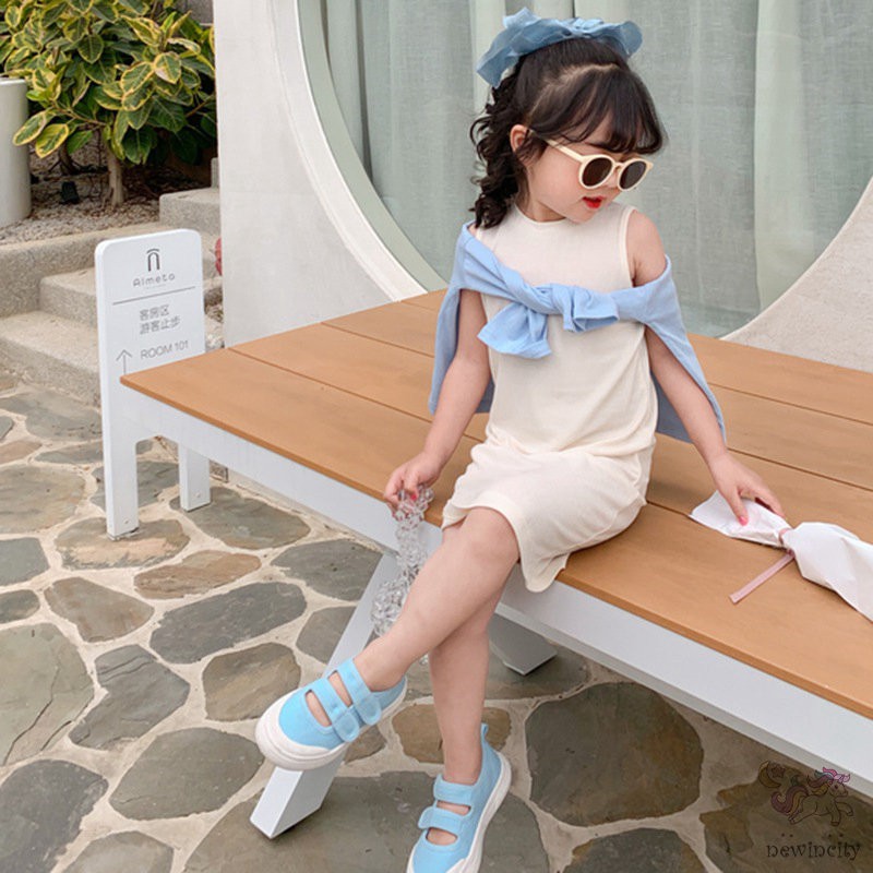 Đầm không tay thời trang hàn quốc dễ thương cho bé gái