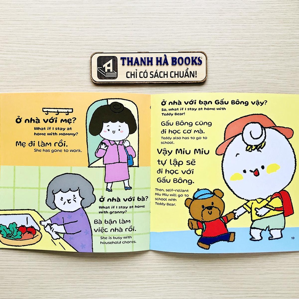 Sách - Ehon Kĩ Năng Sống - Miu Miu Tự Lập - Phần 2 - Song ngữ Việt-Anh