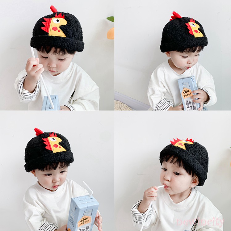 Nón trùm đầu họa tiết khủng long phong cách Hàn Quốc xinh xắn cho bé
