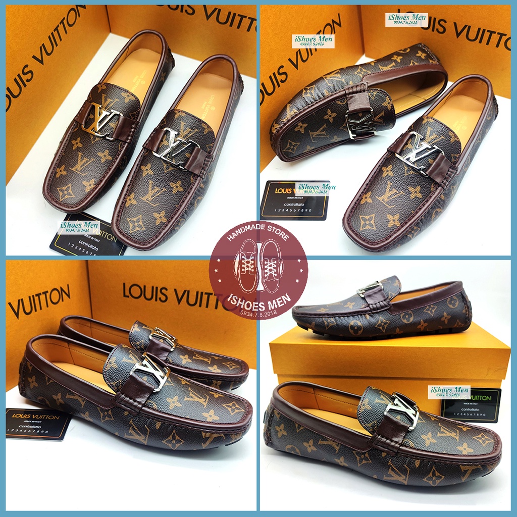 Giày Lười Nam LV in hoa, karo siêu đẹp mẫu mới 2021- mã LV1102 | BigBuy360 - bigbuy360.vn