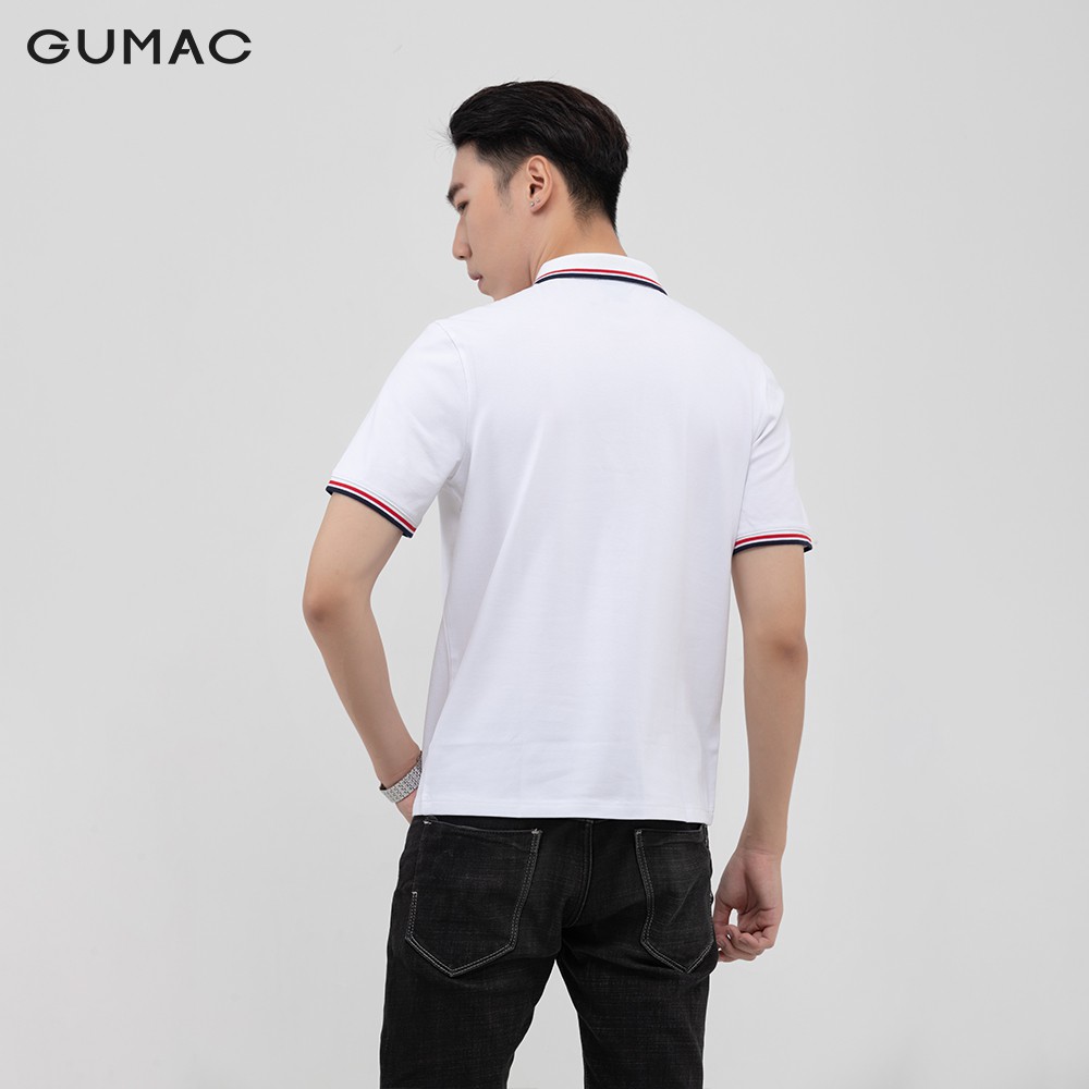 Áo thun polo nam phối viền bo GUMAC đủ màu, đủ size, trẻ trung ATNB1188 | BigBuy360 - bigbuy360.vn