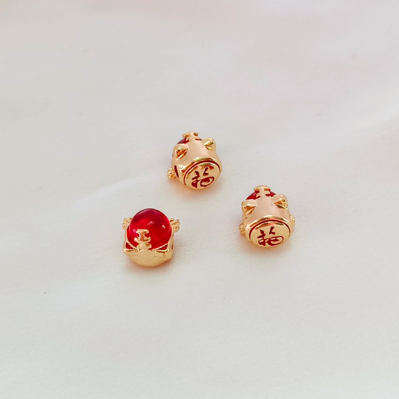 Hạt Xỏ Vòng Tay Thủ Công Bằng Đồng 14K Màu Vàng Đồng Tông Màu Vàng Họa Tiết Chim Bồ Câu Khắc Rỗng Làm Vòng Tay DIY