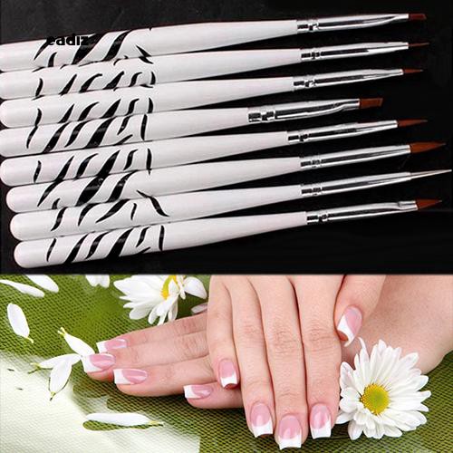 Bộ 8 cọ trang trí móng nghệ thuật chuyên nghiệp chất lượng cao