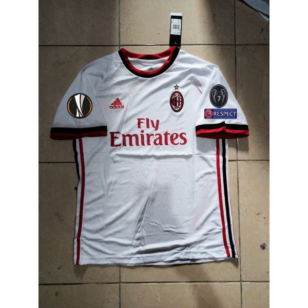 Áo thun thể thao Fullpatch UEFA AC Milan Away 2017/2018 17/18
