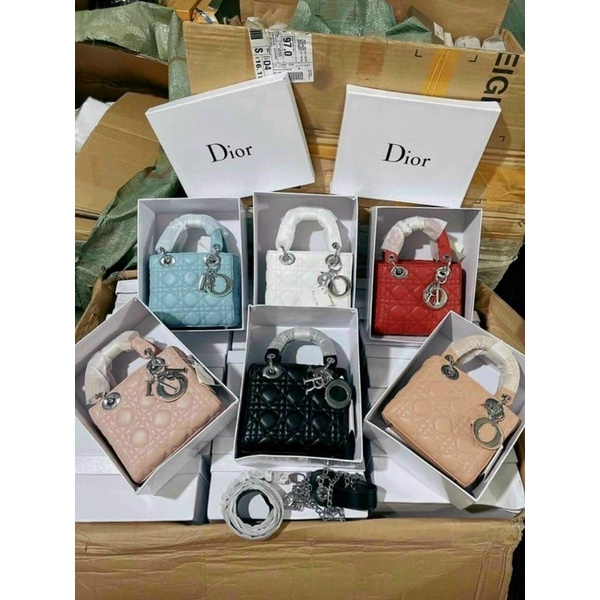 Túi Dio 3 ô khoá bạc fullbox