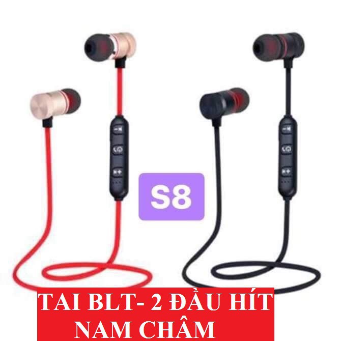 FreeShip- Sản Phẩm Cao Cấp Tai Nghe Bluetooth Sport S8 – Âm Thanh Siêu Bass - Tai nghe không dây