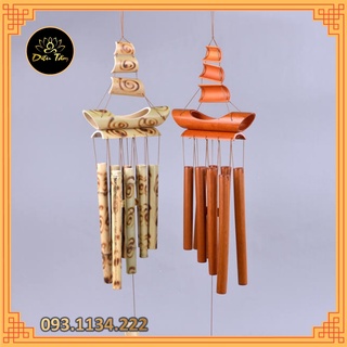 Chuông gió tre trúc gỗ 8 thanh phong thuỷ