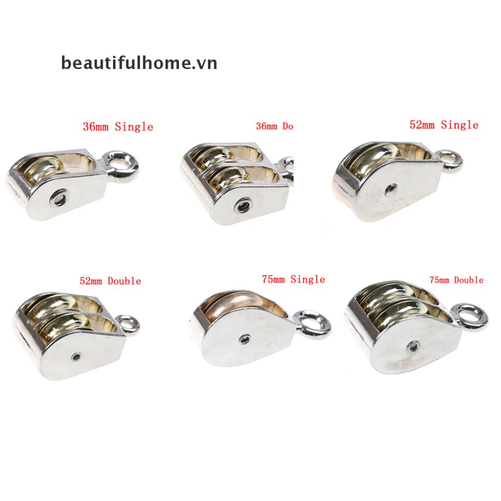 Ròng rọc đơn/ đôi mini bằng hợp kim kẽm 36/ 52/ 75mm dùng làm đồ thủ công diy