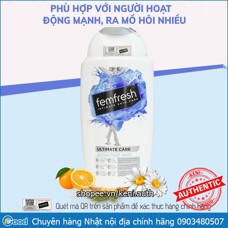 Dung dịch vệ sinh phụ nữ Femfresh UK 250ml