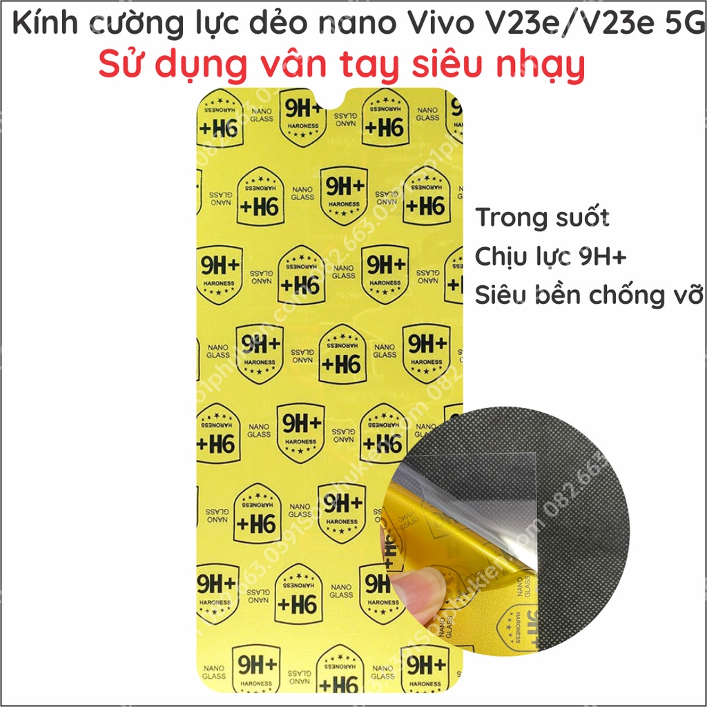 Dán cường lực Vivo v23e / v23 5g nano dẻo siêu bền
