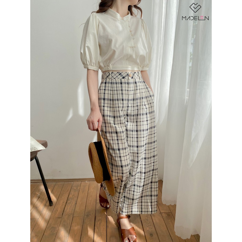 Quần culottes ống suông nữ MADELEN nhiều màu chất vải đũi và linen thoáng mát