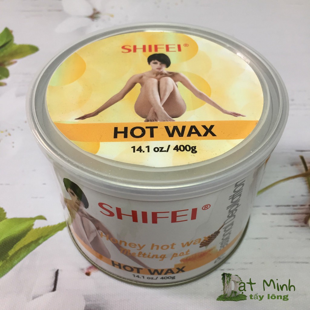 Sáp wax lông nóng lỏng Shifei honey hot wax, tẩy lông tận gốc, an toàn cho da.