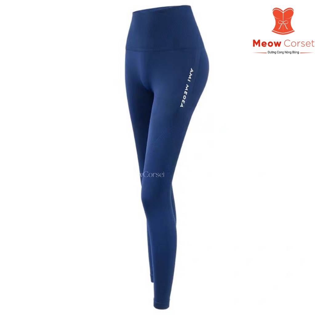 Quần tập gym yoga dáng dài ami cạp cao gen bụng nâng mông [MEOW Corset]