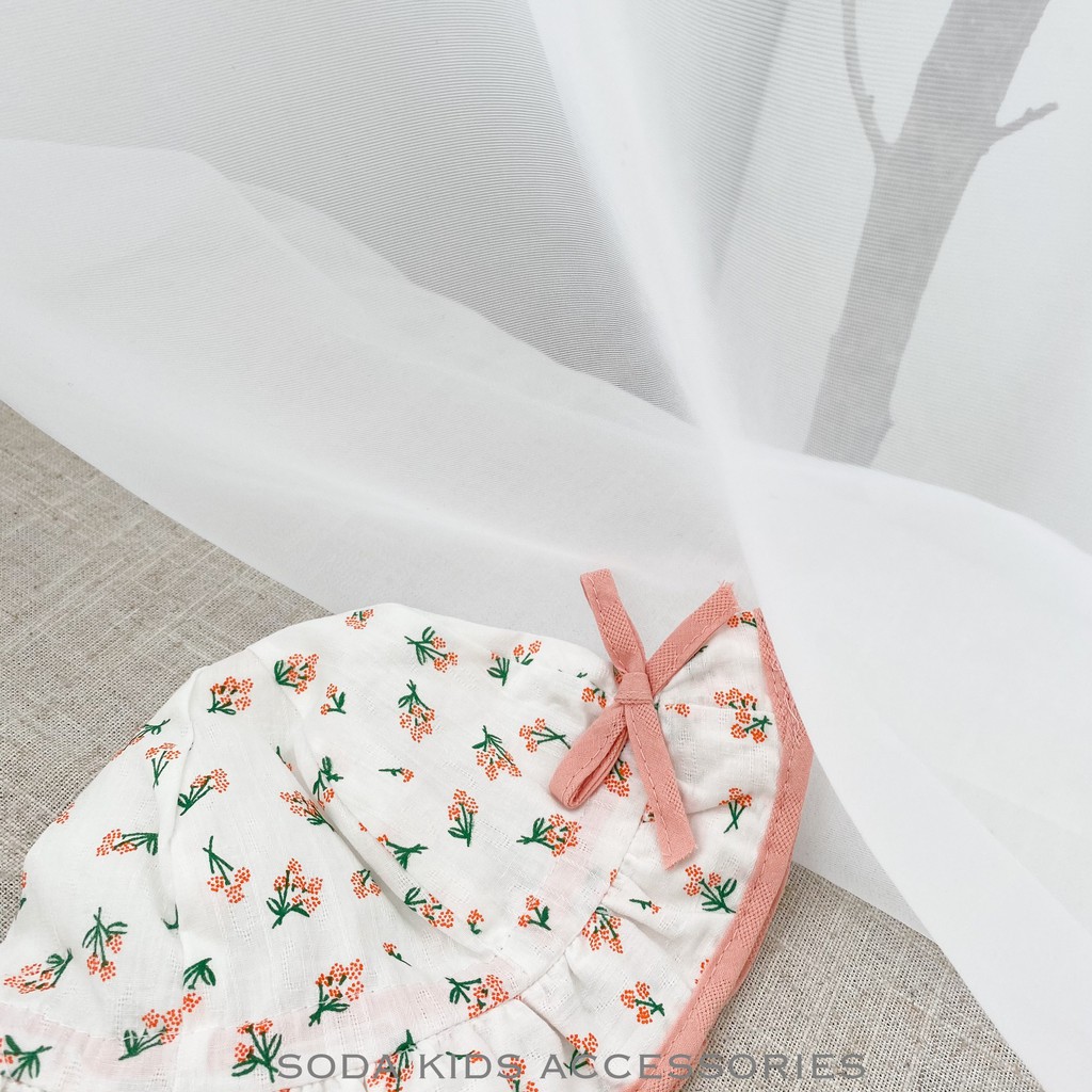 Mũ bé gái hoa nhí nơ xinh (Ảnh thật)