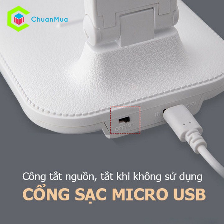 Đèn Bàn Học Sinh Led Đa Năng Gấp Gọn 2 Chiều Xoay 180° ( 3 Chế Độ Cao Cấp, Pin Sạc , Đọc Sách, Chống Cận, Siêu Sáng )