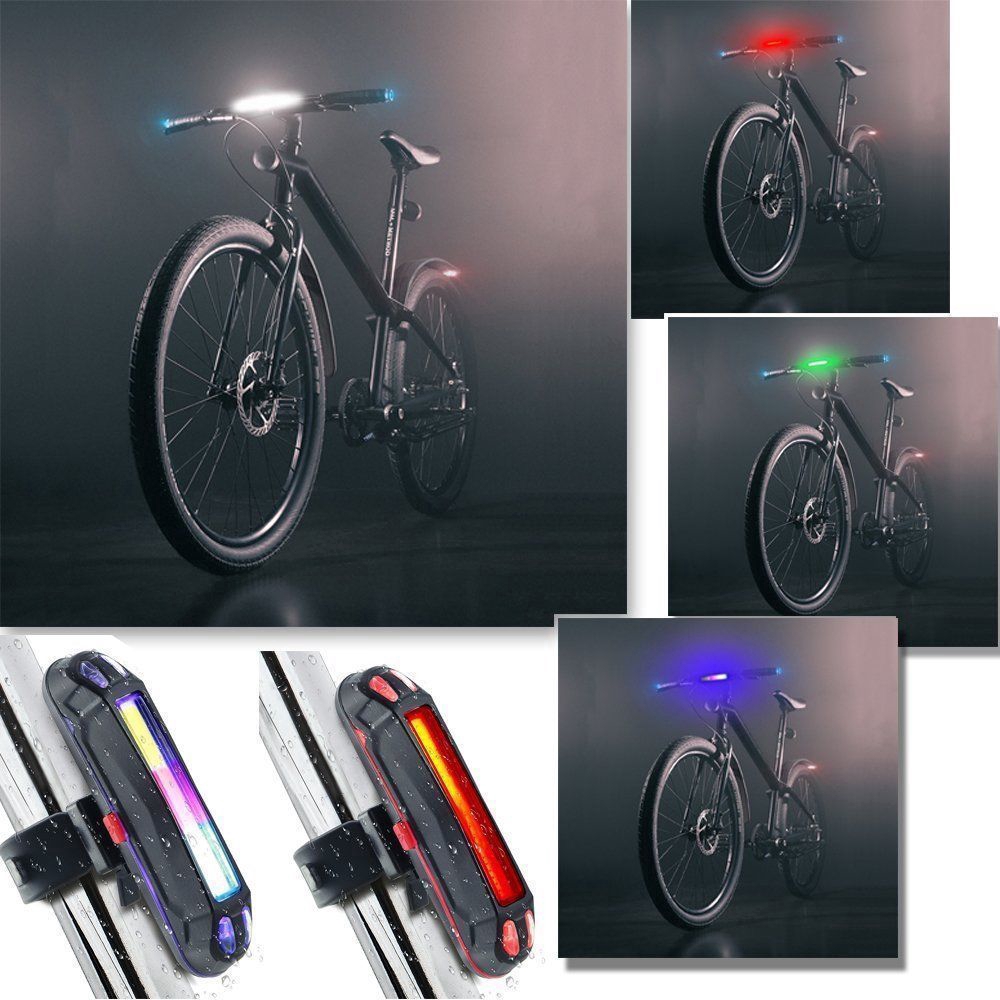 Đèn LED phía trước xe đạp sạc cổng USB có 6 chế độ