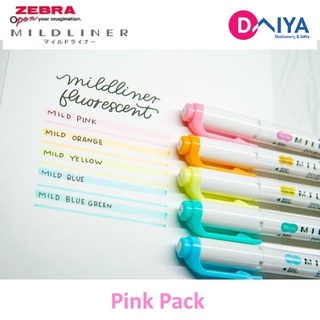 Bút đánh dấu highlight Zebra Mildliner, set 5 bút (Japan)