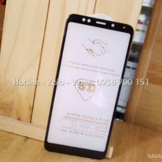 Kính cường lực Xiaomi Redmi 5 Plus (9D full tràn màn)