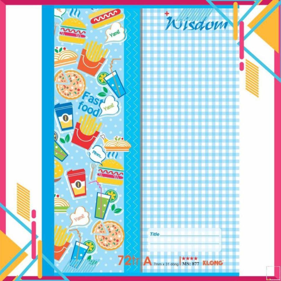 Vở kẻ ngang KLONG 72trg B5 Wisdom 58/86; MS: 877 []