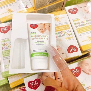 KEM ĐÁNH RĂNG KÈM BÀN CHẢI SILICON SPLAT NGA CHO BÉ 0 – 3 TUỔI