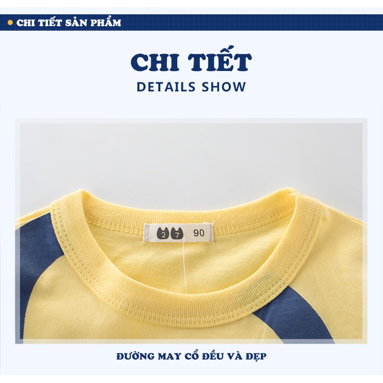 Áo thun bé trai 27KIDS, áo thun cotton cho bé trai in động vật chất cotton 100% Hàng Xuất Châu Âu