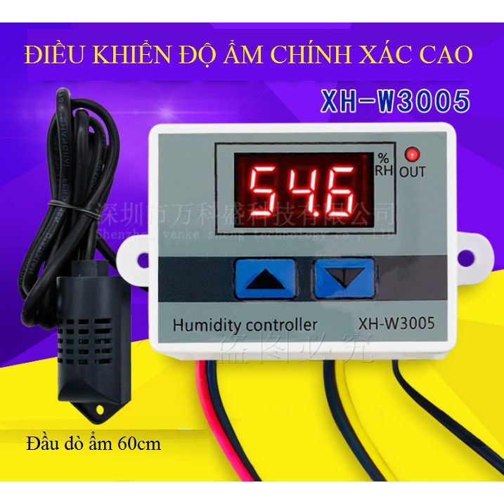 Bộ điều khiển độ ẩm XH-W3005 220VAC(sẵn hàng)