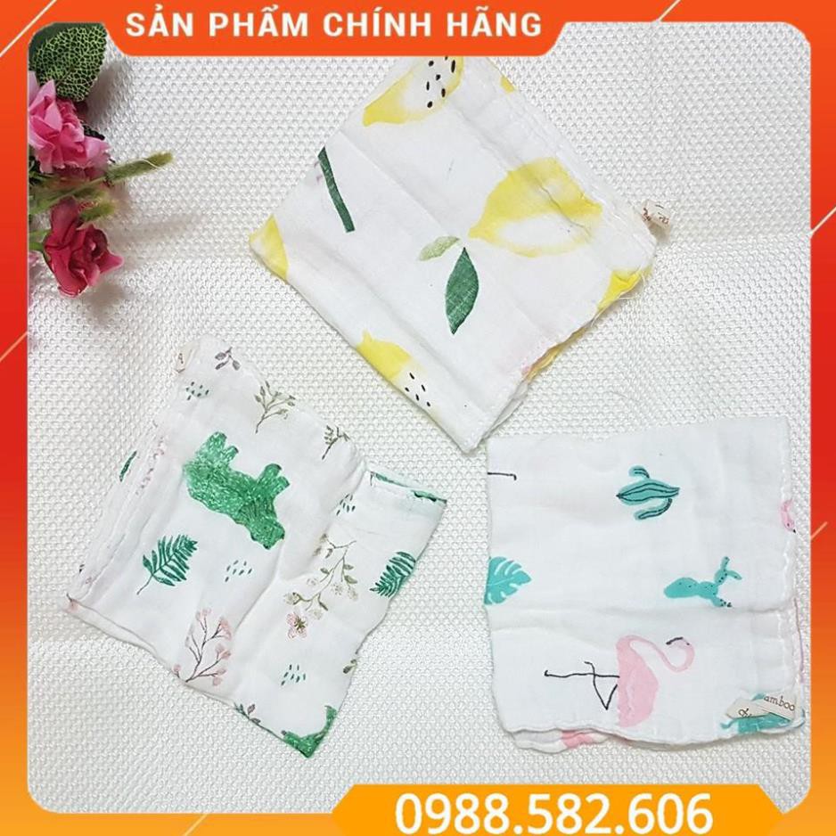 [SET 3 CHIẾC] Khăn Sữa Sợi Tre Muslin Tree Mềm Mại Cho Bé Sơ Sinh (1 Túi 3 chiếc) - BTT00160