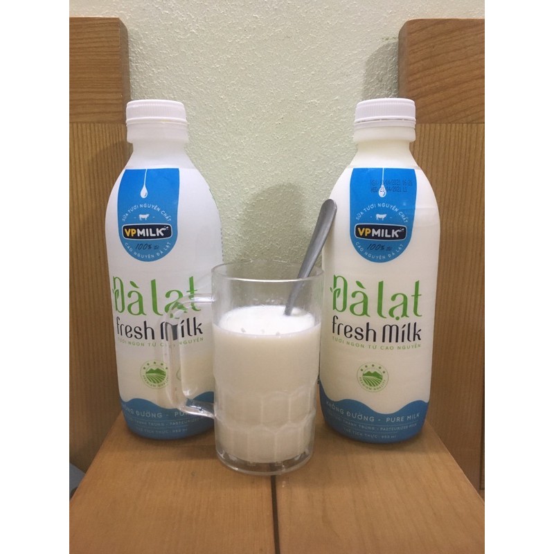 Sữa tươi thanh trùng VPMilk 950ml- Đà lạt Fresh milk không đường