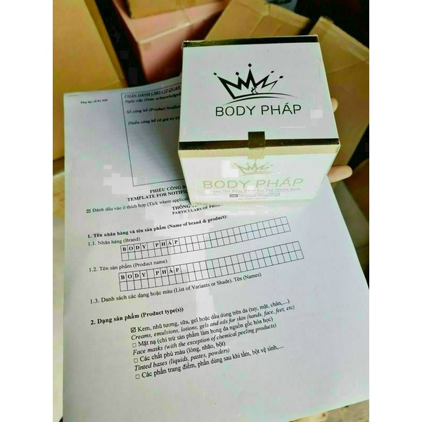 Kem Dưỡng Trắng Da Body Pháp Cosmestic hương nước hoa tặng kèm ủ kích trắng