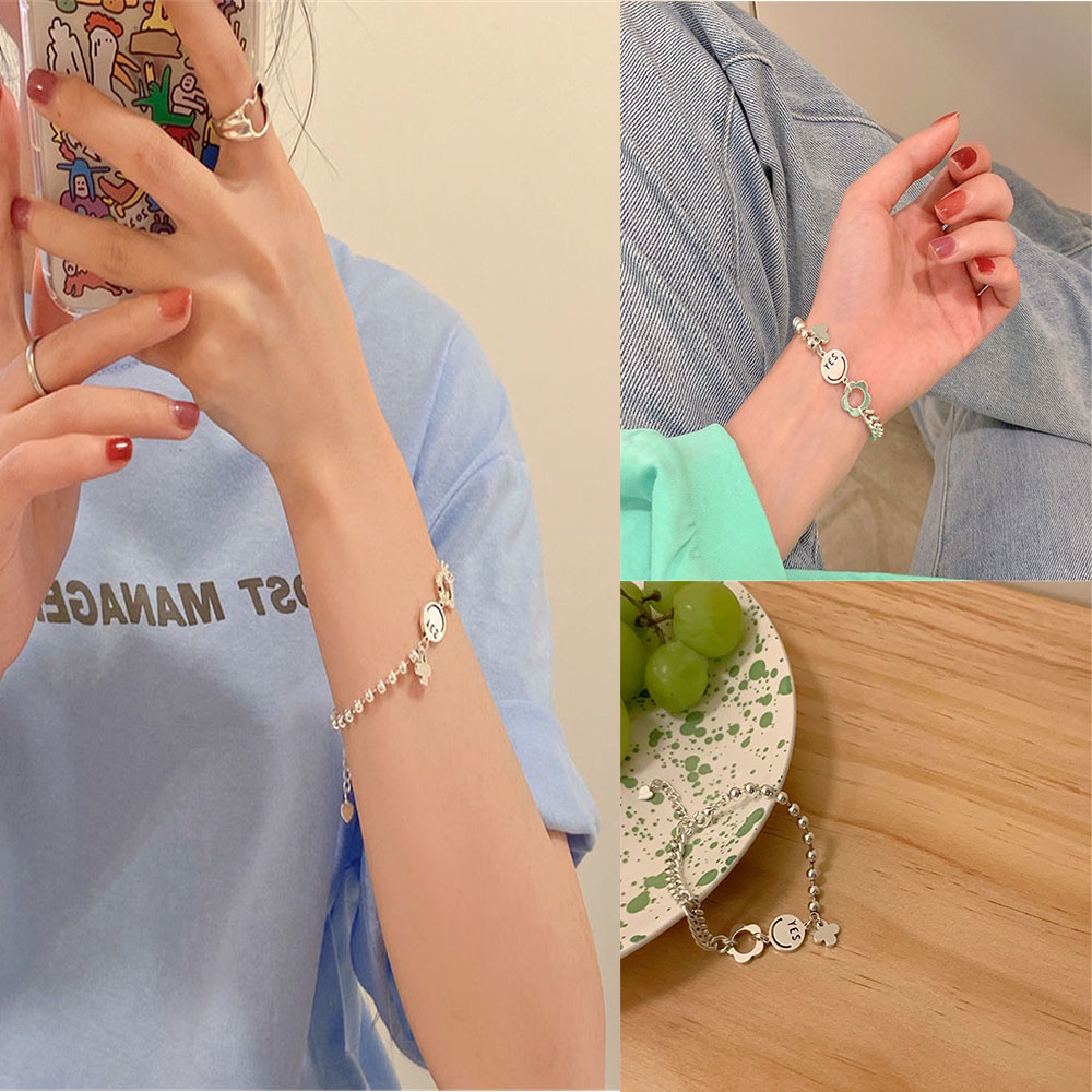 1 vòng tay hình chữ Yes/hoa mặt cười thời trang cho nữ