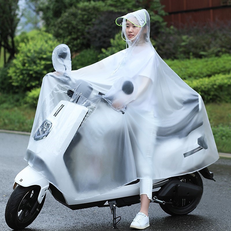 Áo mưa trong suốt cánh dơi có kính che mặt và bọc gương 1m6