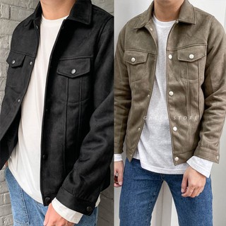 Áo Khoác MR da lộn cổ bẻ 030