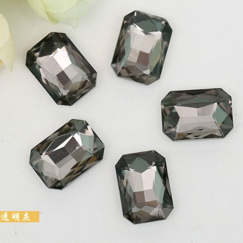 Set 50 Viên Đá Pha Lê Hình Bát Giác 6x8mm Dùng Làm Đồ Trang Sức Thủ Công Đẹp Mắt