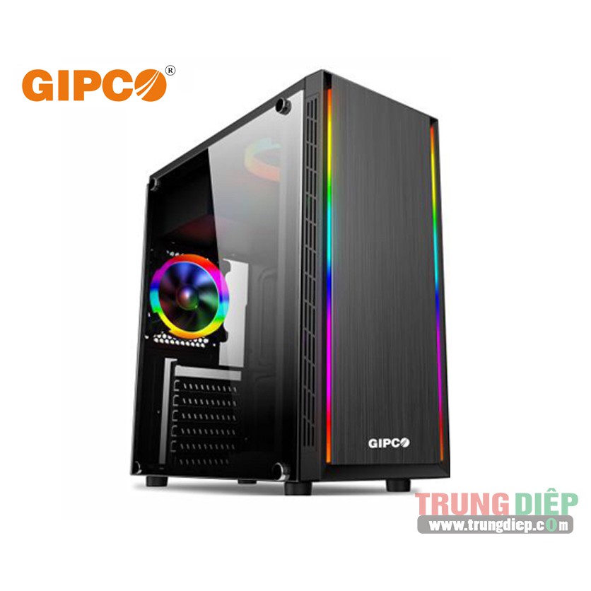 Vỏ máy tính (Case) Gaming GIPCO 5986LB LED RGB [no fan]