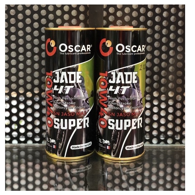 [HCM] Nhớt OSCAR Jade 4T 10w40 Super 1L- Nhớt xe số/tay côn [CHĂM SÓC XE HƠI XE MÁY SÀI GÒN]