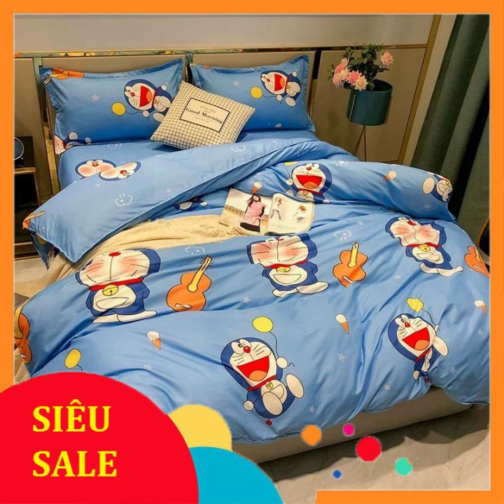 Set chăn ga gối Cotton poly họa tiết đáng yêu, cute Cotton poly