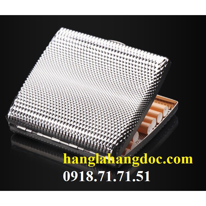 Bao thuốc lá Kuboy KC2-13 inox 430 cao cấp, kiểu vân gợn sóng (20 điếu)