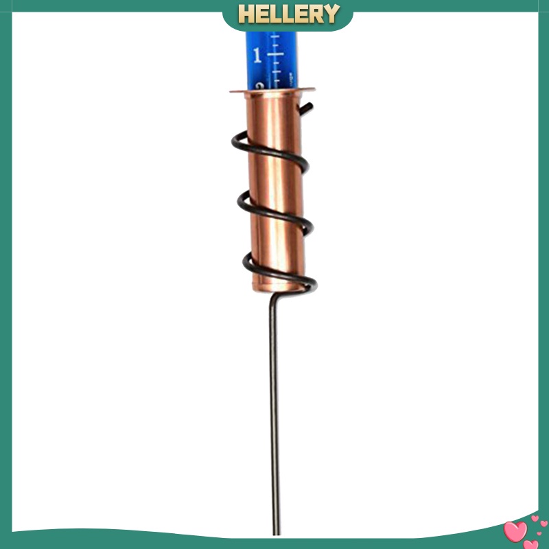 [HELLERY] Durable 14cm Copper Rain Gauge Water Gauge Stake Big Numbers for Patio