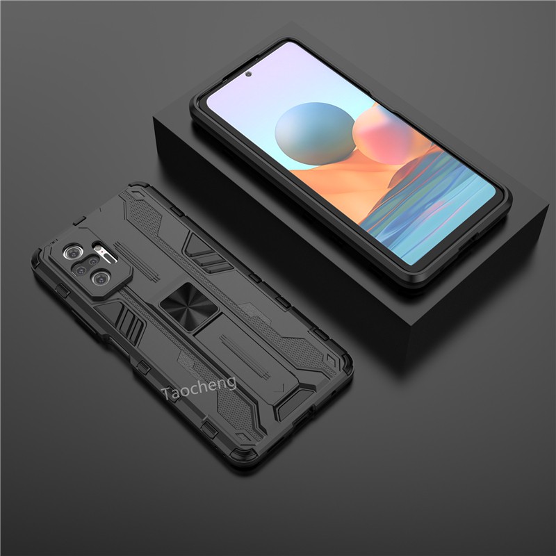 Ốp Điện Thoại Có Giá Đỡ Ẩn Bảo Vệ Ống Kính Máy Ảnh Cho Xiaomi Redmi Note 10 5G Pro 10s note10s