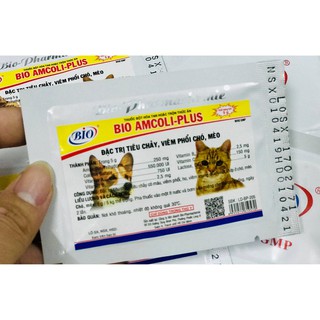 BIO AMCOLI PLUS gói 5g - TIÊU CHẢY VIÊM PHỔI CHÓ , MÈO